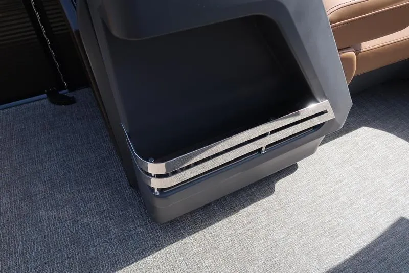 Slide: The Image of Bennington M Quad Bench 22 MFB 2025, interior detail with storage compartment and seating. - 27