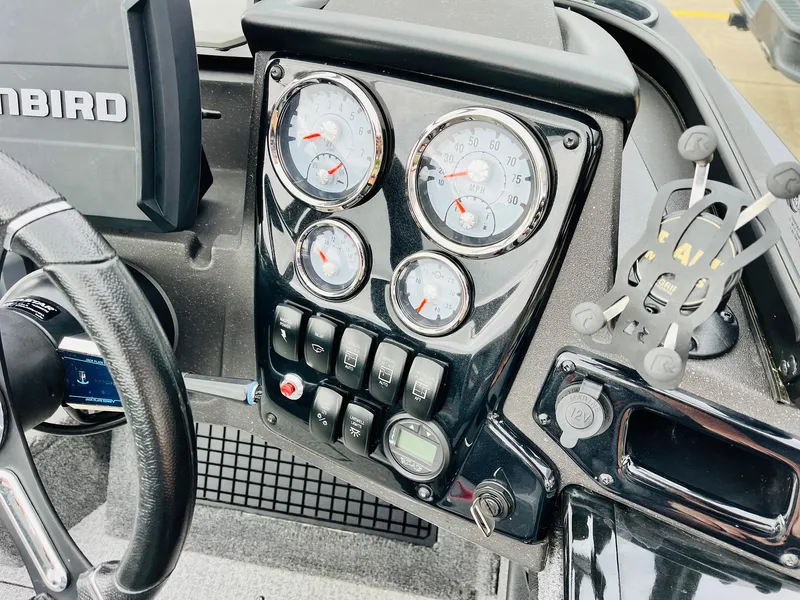 Slide: The Image of Dashboard of 2023 Tracker Targa V-19 WT boat with gauges and controls. - 42