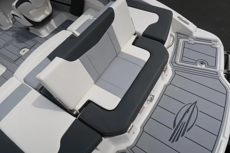Slide: The Image of 2025 Chaparral 21 SSi boat interior with stylish seating and modern design. - 41