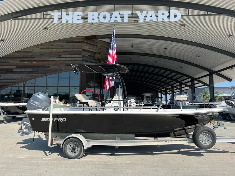 Slide: The Image of 2005 Sea Pro SV2100 boat on trailer at The Boat Yard dealership. - 0