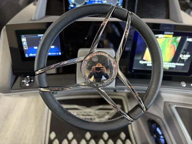 Slide: The Image of Bennington 25 QSBA ESP Custom 400HP V10 Tritoon Pontoon 2025 - 30