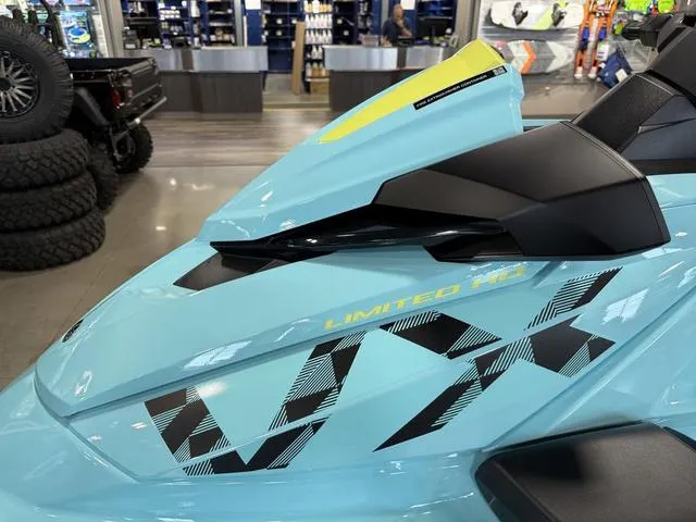 Slide: The Image of 2025 Yamaha Waverunner VX® Limited HO in showroom, featuring sleek design and vibrant color. - 27