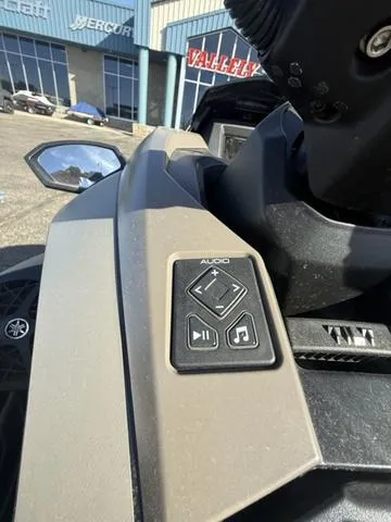Slide: The Image of 2025 Yamaha WaveRunner GP SVHO™ audio controls on dashboard, outdoor setting. - 6