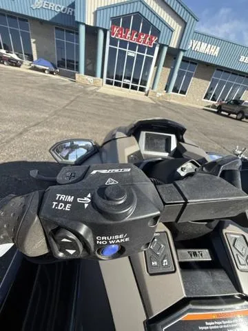 Slide: The Image of 2025 Yamaha WaveRunner GP SVHO™ controls, featuring trim and cruise options, in front of dealership. - 8