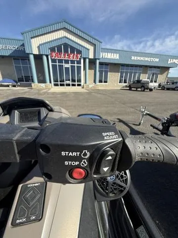 Slide: The Image of 2025 Yamaha WaveRunner GP SVHO™ controls in front of a dealership building. - 9