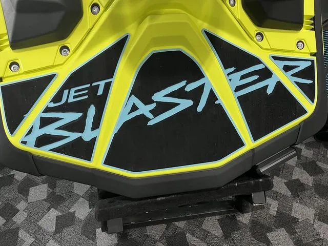 Slide: The Image of 2025 Yamaha Waverunner Jetblaster, vibrant yellow design with bold "Jet Blaster" branding. - 3