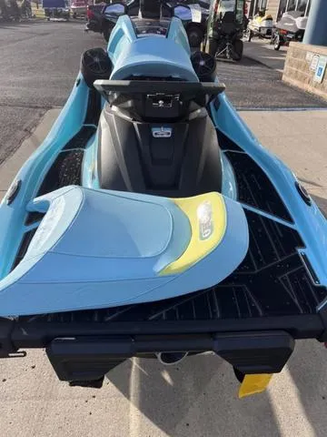 Slide: The Image of 2025 Yamaha Waverunners VX Limited HO in blue, parked on a concrete surface. - 18