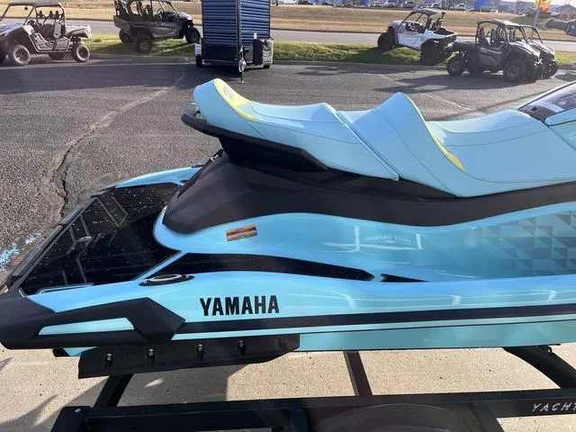 Slide: The Image of 2025 Yamaha Waverunner VX Limited HO in light blue, parked outdoors. - 27