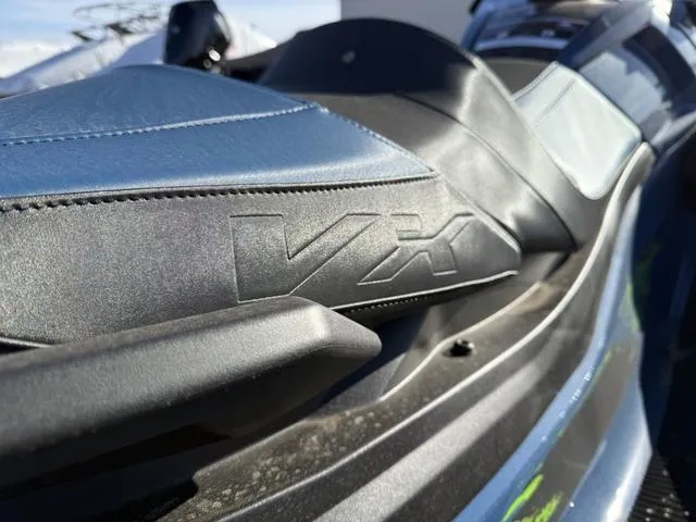 Slide: The Image of 2025 Yamaha WaveRunner VX Cruiser® HO with Audio, close-up of seat and logo. - 8