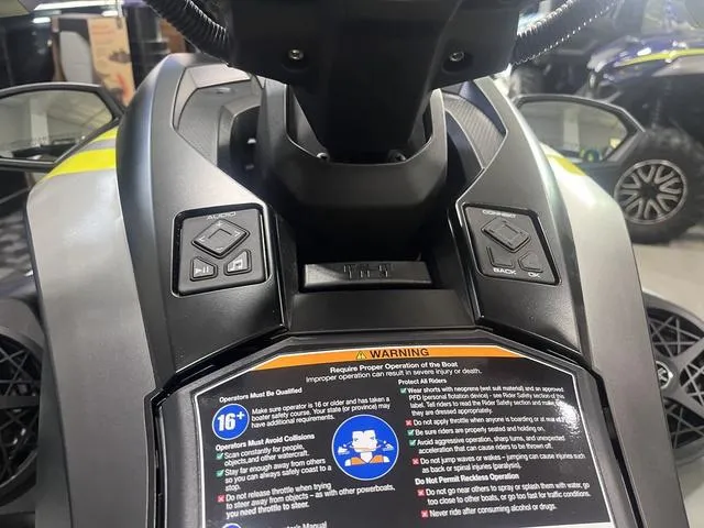 Slide: The Image of 2025 Yamaha Waverunner GP HO™ dashboard with audio controls and safety warnings. - 11