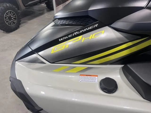 Slide: The Image of 2025 Yamaha Waverunner GP HO with Audio, sleek design, close-up view. - 18