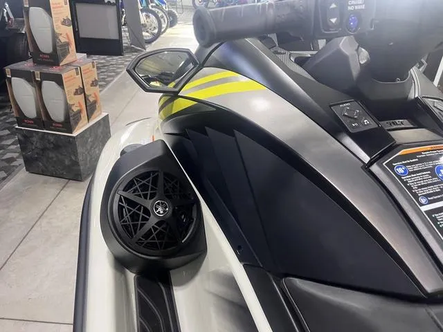 Slide: The Image of 2025 Yamaha Waverunner GP HO™ with Audio, featuring sleek design and integrated speaker system. - 19