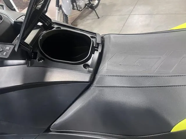 Slide: The Image of 2025 Yamaha Waverunner GP HO with Audio, featuring open storage compartment and sleek seat design. - 9