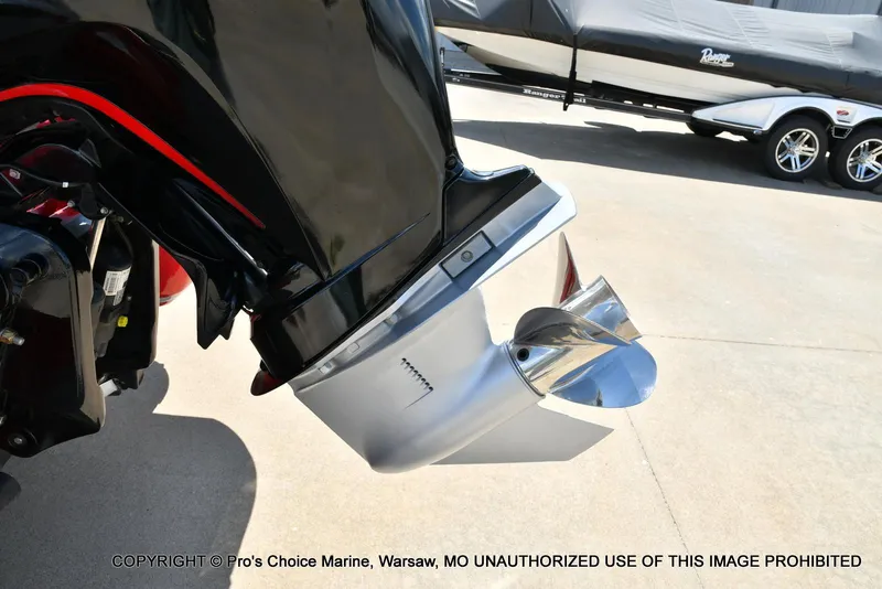 Slide: The Image of 2021 Nitro Z18 boat with 150 Mercury Pro-XS 4 Stroke engine, close-up of propeller. - 24