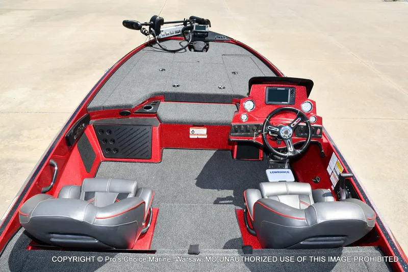 Slide: The Image of 2021 Nitro Z18 boat interior with steering console and seating, featuring a 150 Mercury Pro-XS engine. - 42
