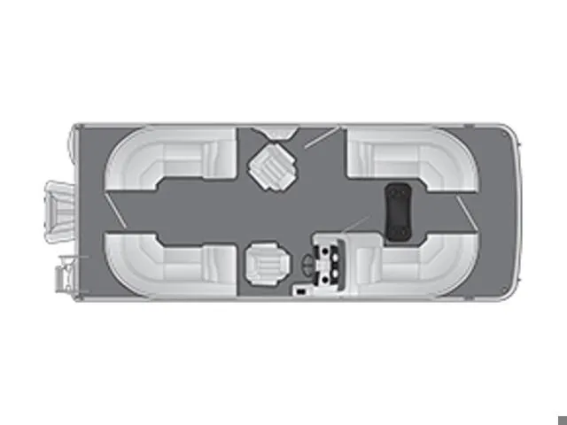 Slide: The Image of Top view of 2020 Bennington 22 SSRX pontoon boat layout. - 20