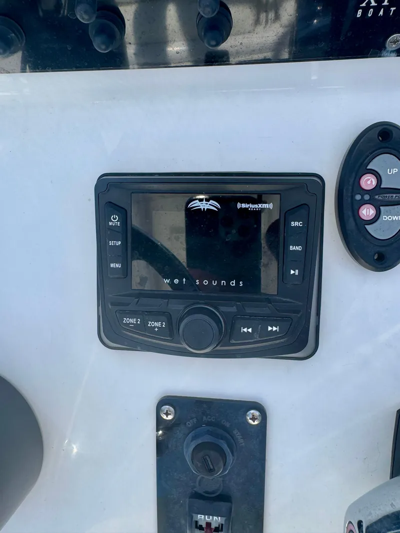 Slide: The Image of 2022 Xplor x24 Andros Mercury 300 dashboard with Wet Sounds audio system. - 36