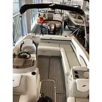Slide: The Image of 2023 Starcraft SVX 191 OB boat interior with seating and steering console. - 4