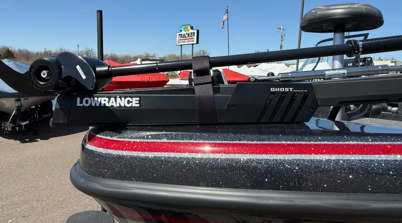 Slide: The Image of 2024 Nitro ZV19 Sport Pro boat with Lowrance Ghost trolling motor. - 12