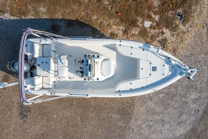 Slide: The Image of Overhead view of 2011 NauticStar 2110 Nautic Bay boat on dry land. - 23