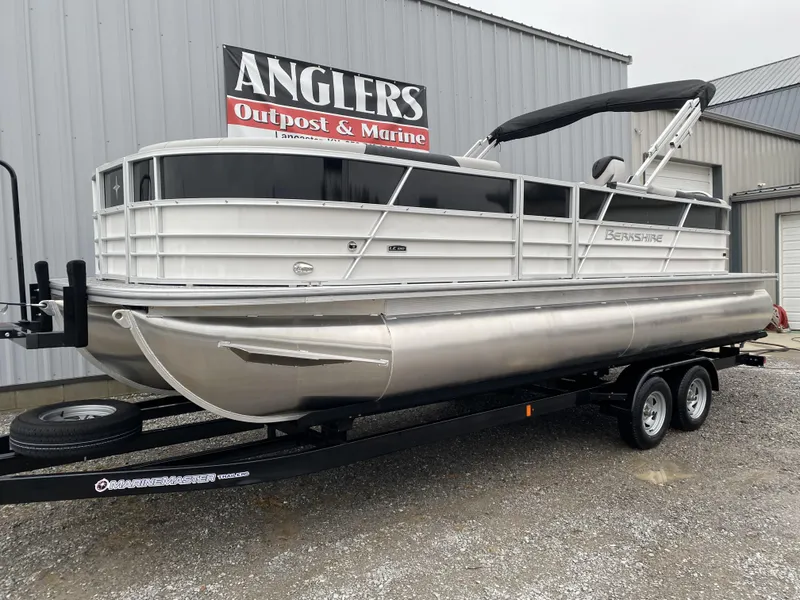 Slide: The Image of 2024 Berkshire 24RFX LE pontoon boat on trailer at Anglers Outpost & Marine. - 14