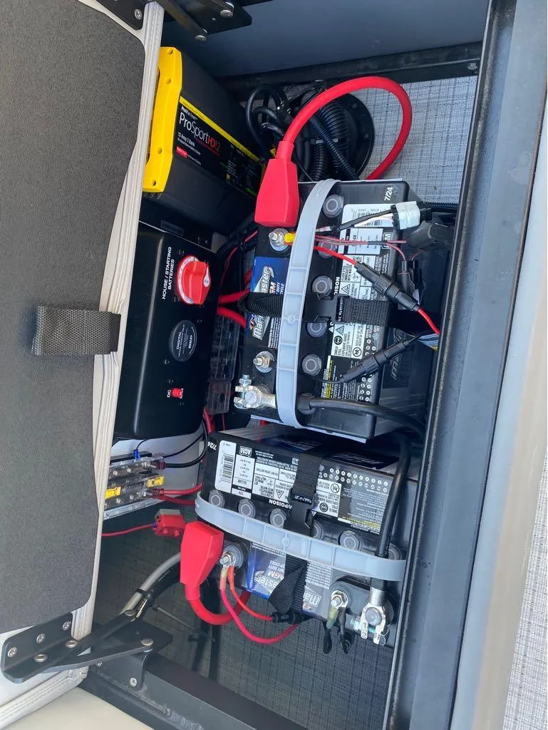 Slide: The Image of Battery compartment of 2025 Berkshire 23UL STS with ProSport12 charger and wiring. - 20
