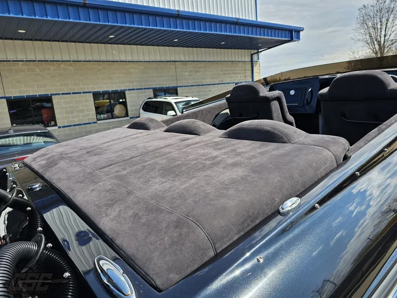 Slide: The Image of 2022 Velocity 290SC Signature Series boat interior with plush seating and sleek design. - 35