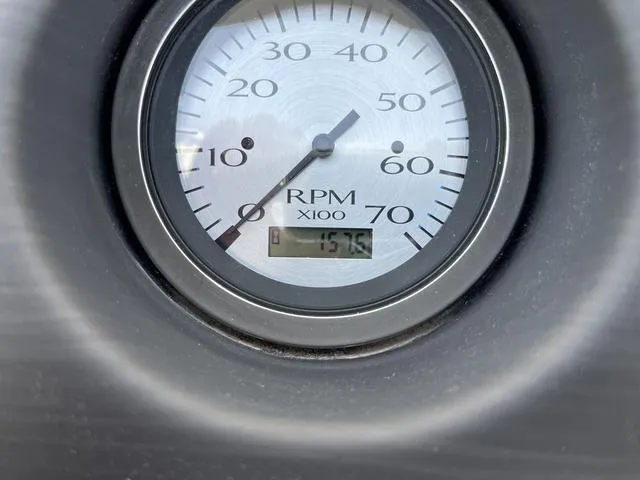 Slide: The Image of Tachometer of 2020 Bennington 22 SLX showing 1575 RPM. - 19