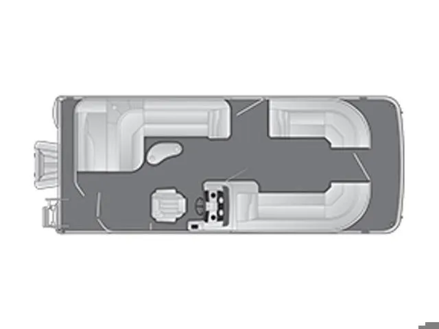Slide: The Image of 2020 Bennington 22 SLX pontoon boat layout with spacious seating arrangement. - 9