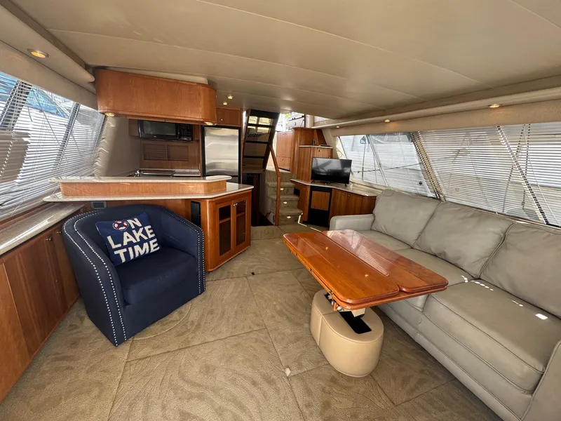 Slide: The Image of Luxurious 2004 Meridian 490 Pilothouse interior with modern furnishings and spacious layout. - 7
