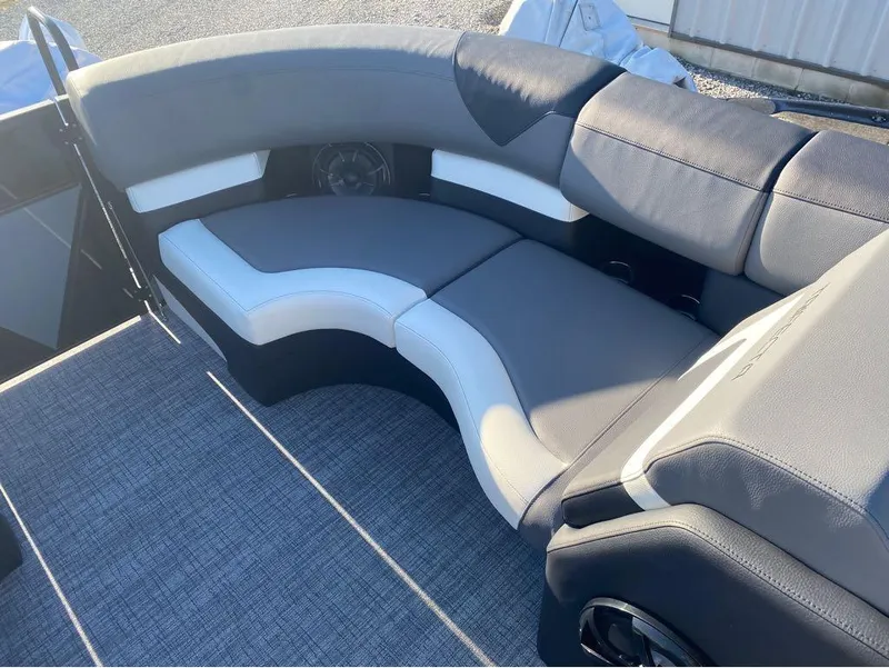 Slide: The Image of Luxurious seating on 2024 Trifecta 23 RFS 3.0 pontoon boat, featuring modern design and comfort. - 33