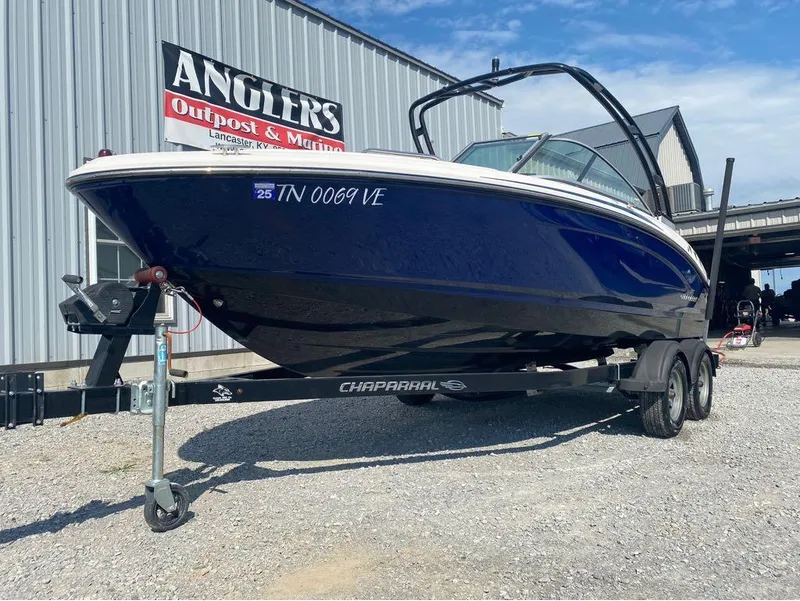 Slide: The Image of 2018 Chaparral 21 H2O Sport boat on trailer at Anglers Outpost & Marine. - 3