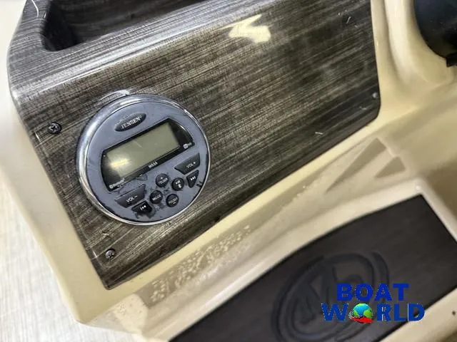 Slide: The Image of Control panel of 2019 Montego Bay 8518 Cruise boat with Jensen stereo system. - 13