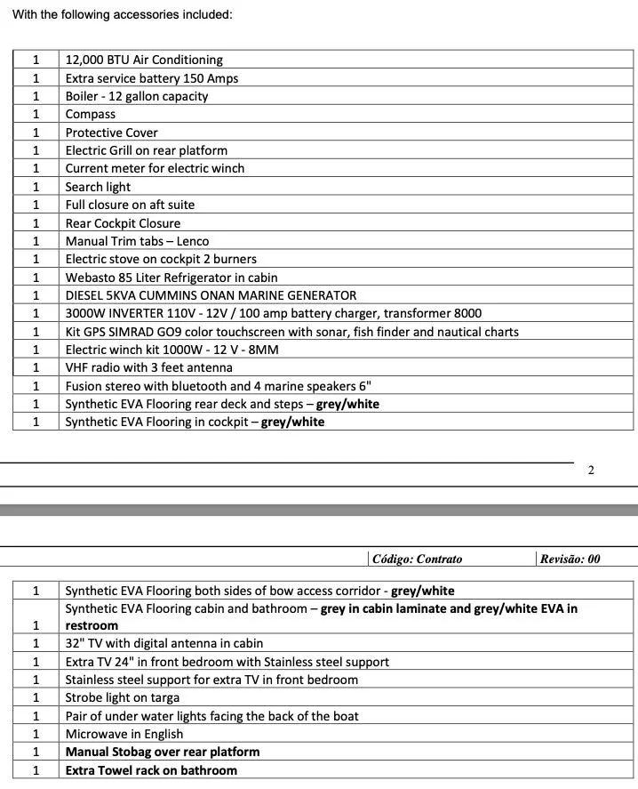 Slide: The Image of List of accessories for Evolve 360HT 2022 model, including air conditioning and electric winch. - 47