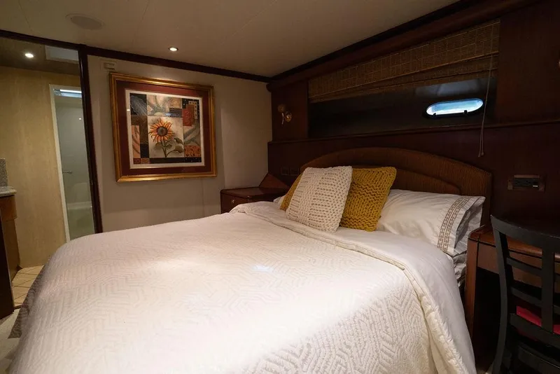 Slide: The Image of Luxurious bedroom interior on 2004 Cheoy Lee 84 Bravo Flybridge yacht. - 22