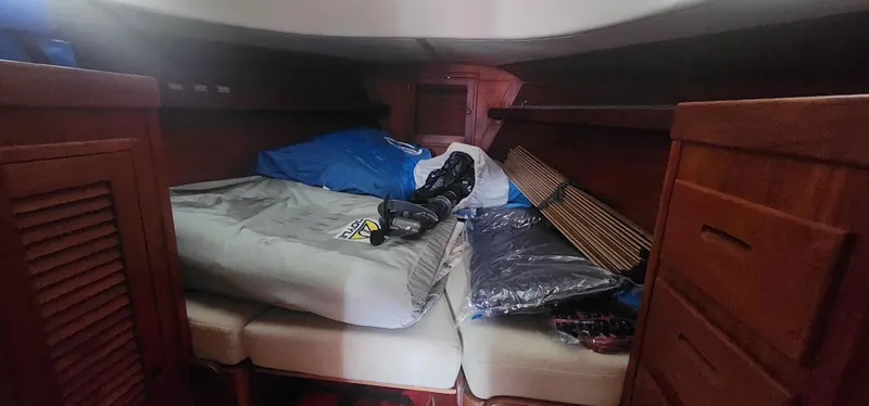 Slide: The Image of Interior cabin of 1982 Tartan 37 sailboat with storage and equipment. - 20