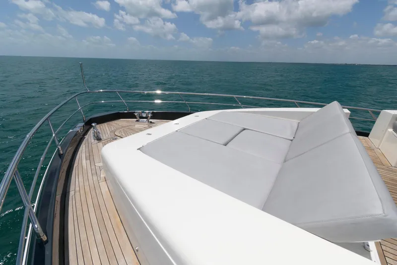 Slide: The Image of Luxurious 2013 Azimut 84 Flybridge Motor Yacht with spacious sun deck and ocean view. - 24