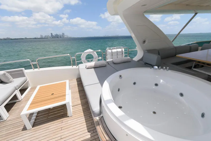 Slide: The Image of Luxurious Azimut 84 Flybridge Motor Yacht with jacuzzi and ocean view, 2013 model. - 30