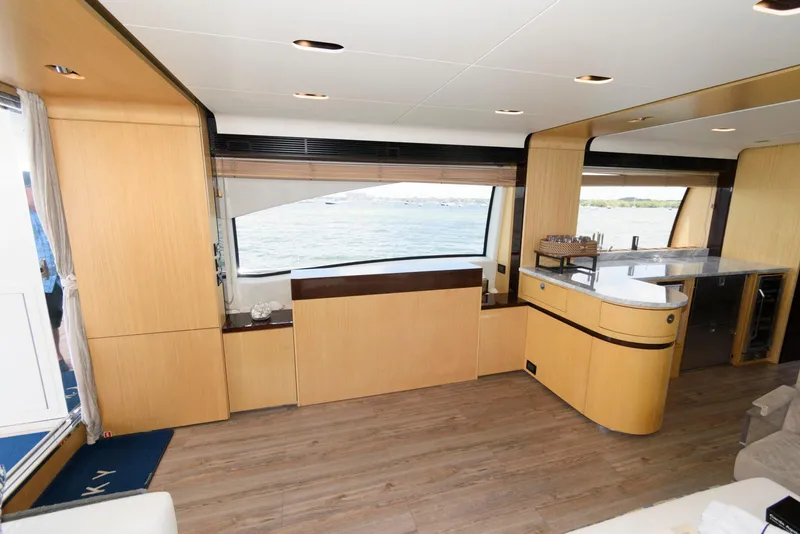 Slide: The Image of Luxurious interior of 2013 Azimut 84 Flybridge Motor Yacht with modern wood finishes. - 47