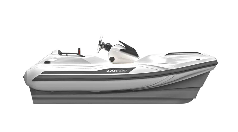 Slide: The Image of 2025 Zar Formenti ZF-1 boat, sleek white design, side view. - 20