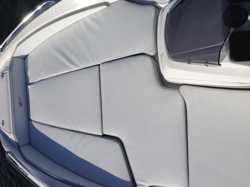 Slide: The Image of 2025 Zar Formenti ZF-3 boat with sleek white seating and modern design. - 7