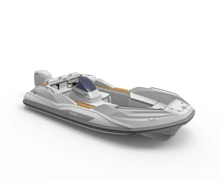 Slide: The Image of 2025 Zar Formenti ZF-5 boat, sleek design, white and gray color, modern features. - 7
