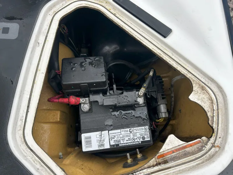 Slide: The Image of Battery compartment of a 2012 Sea-Doo GTX 155 watercraft. - 12