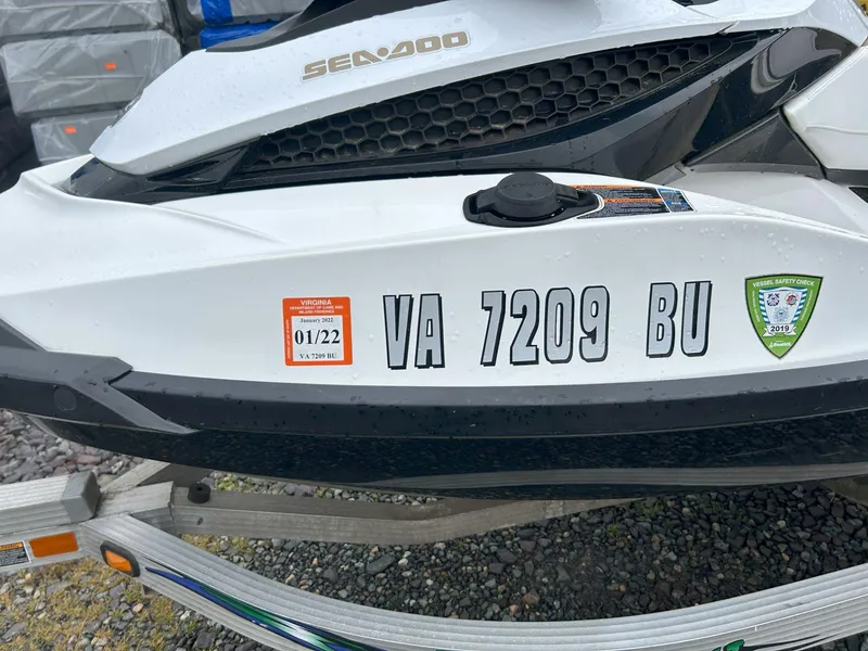 Slide: The Image of 2012 Sea-Doo GTX 155 jet ski with registration VA 7209 BU on a trailer. - 5