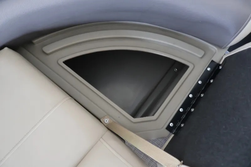Slide: The Image of Storage compartment in 2025 Sun Tracker Party Barge 18 DLX pontoon boat. - 29