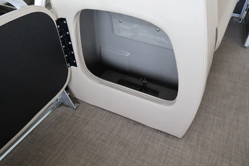Slide: The Image of Storage compartment in 2025 Sun Tracker Party Barge 18 DLX pontoon boat. - 23