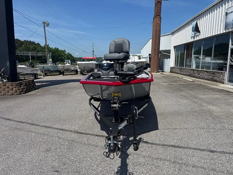 Slide: The Image of 2025 Tracker Pro 170 boat on trailer in outdoor dealership lot. - 3