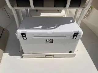 Slide: The Image of White K2 cooler on 2025 Key West 239 FS boat deck. - 16