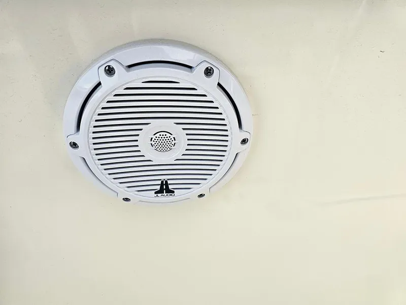 Slide: The Image of White speaker on 2025 Pioneer 202 Sportfish boat interior ceiling. - 20