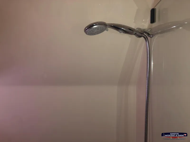 Slide: The Image of Showerhead in 2013 Tiara Yachts 3600 Coronet, sleek chrome design. - 28